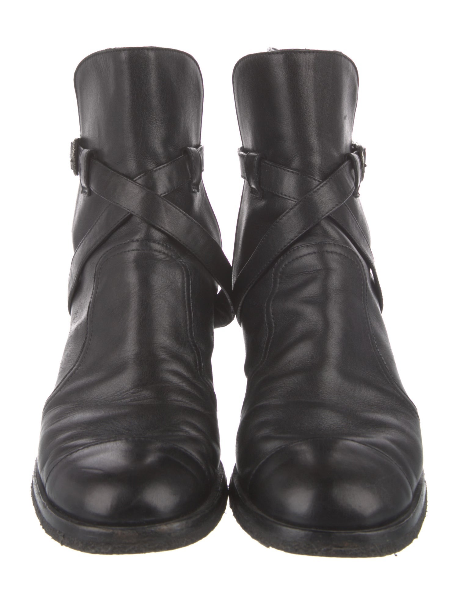 Chanel 2014 Signature Logo Moto Boots